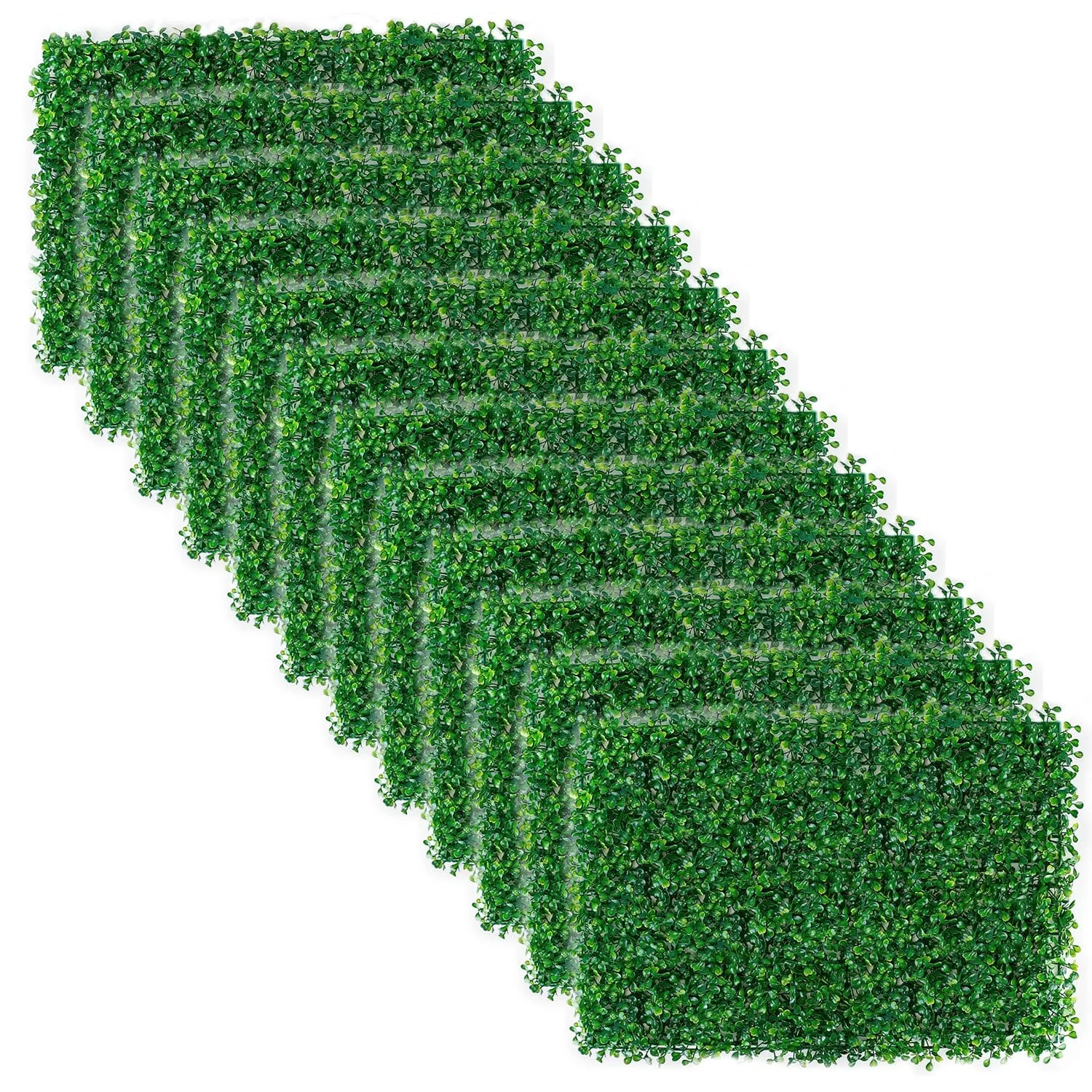 12-Piece: Artificial Boxwood Plant Grass