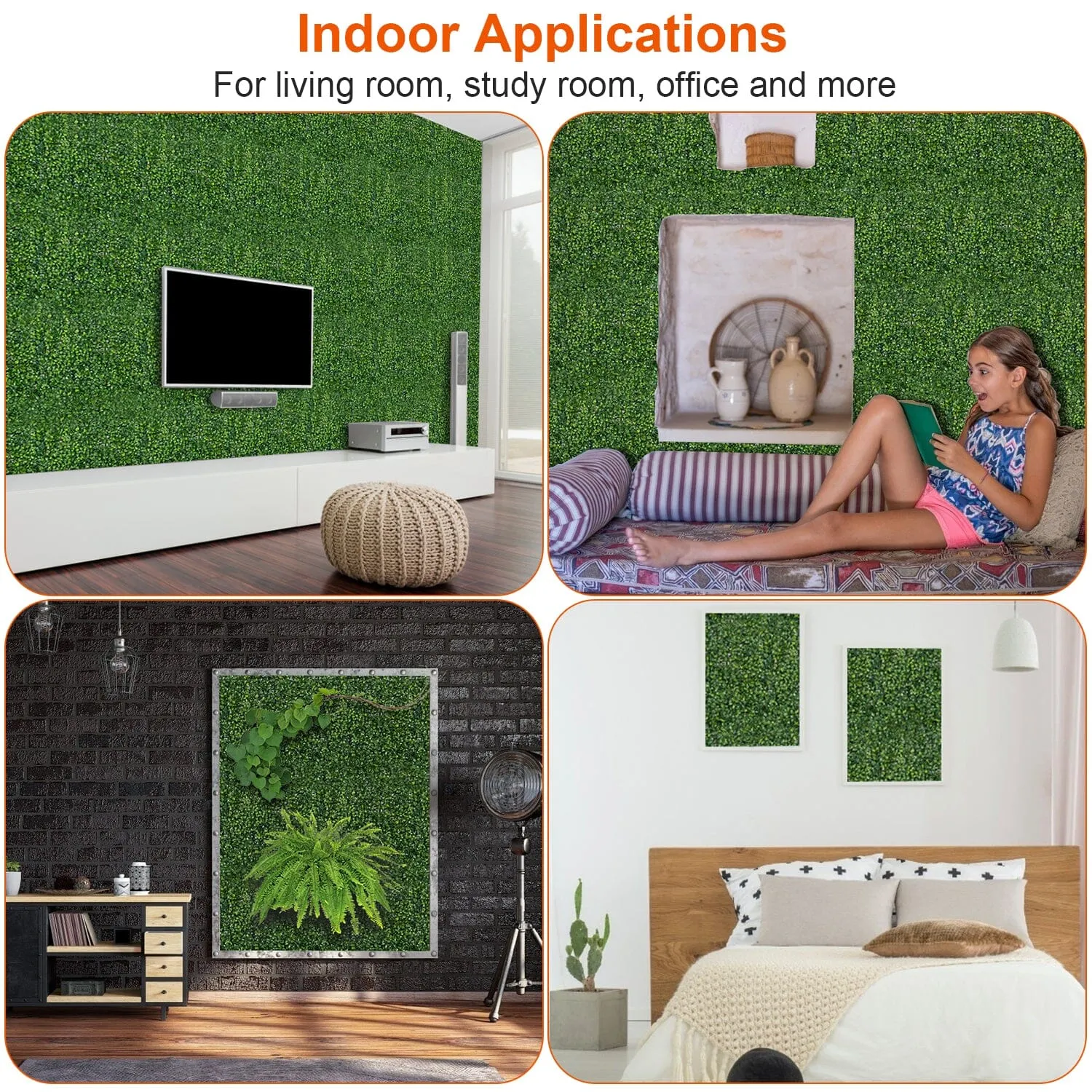 12-Piece: Artificial Boxwood Plant Grass