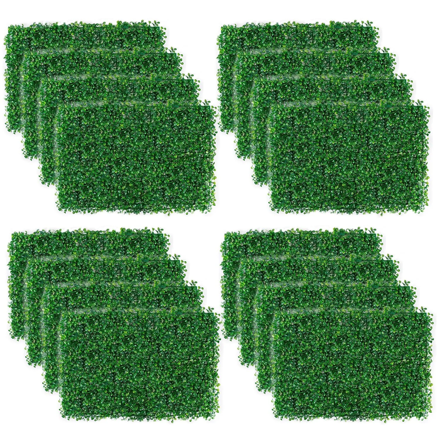 12-Piece: Artificial Boxwood Plant Grass