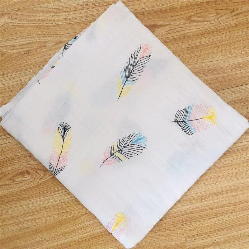 Baby Bamboo Cotton Diaper Gauze Muslin Swaddle Blankets