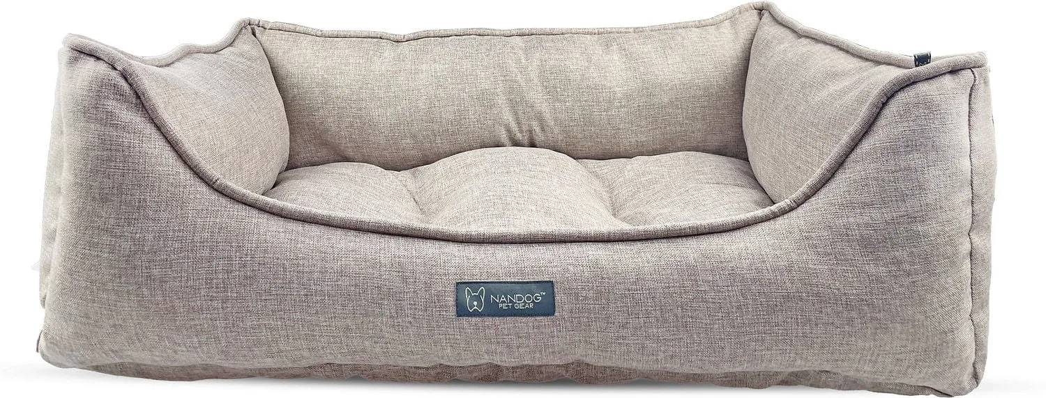 Nandog Tan Poplin Dog Bed