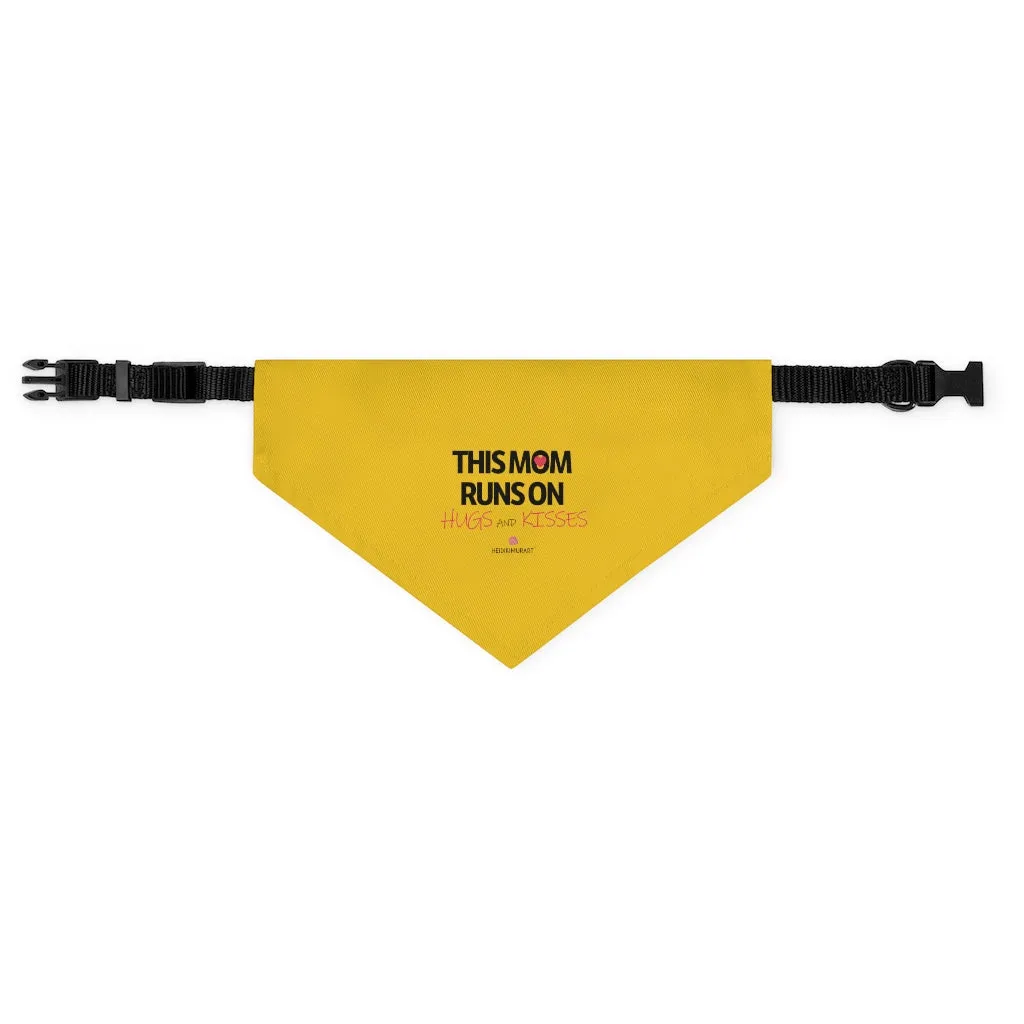 Yellow Pet Bandana Collar, Cute Proud Mother's Day Special For Cat/ Dog Moms-Printed in USA